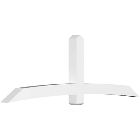 Ekena Millwork Bellingham Architectural Grade PVC Gable Bracket, 108"W x 36"H x 6"D x 6"F, 8/12 Pitch GBP108X36X0606BEL00